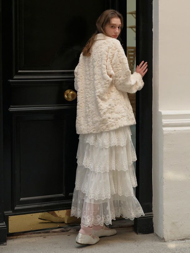 Enchanted Lace Tiered Maxi Skirt