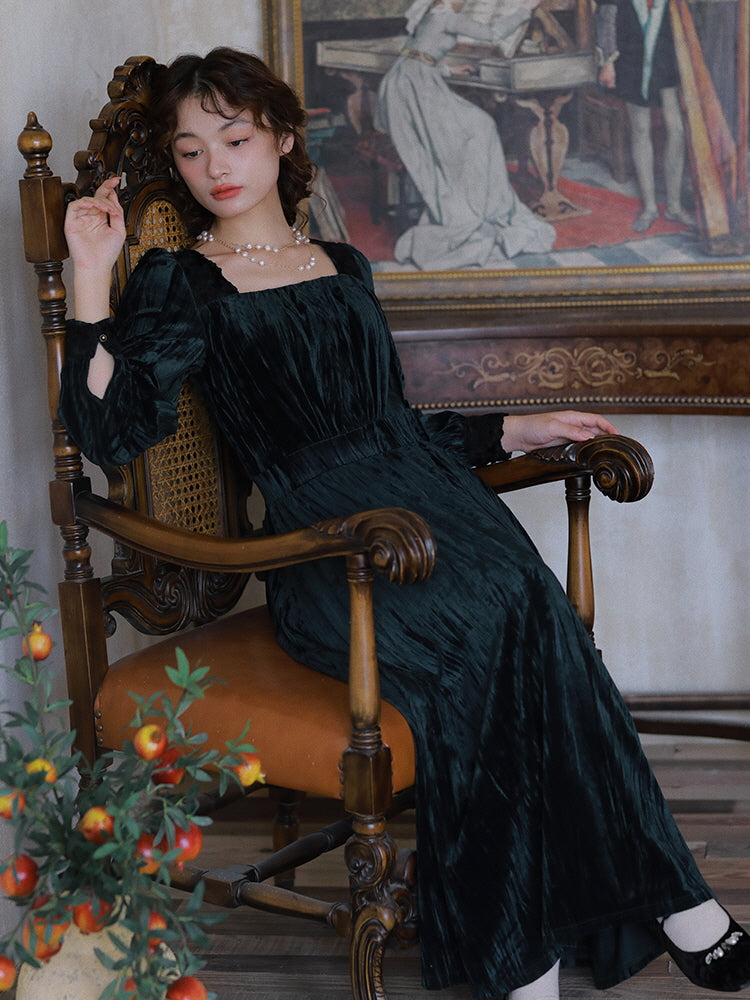 Black Velvet Charm Dress