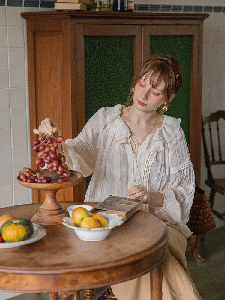 Lily's Cottage Charm Ivory Blouse