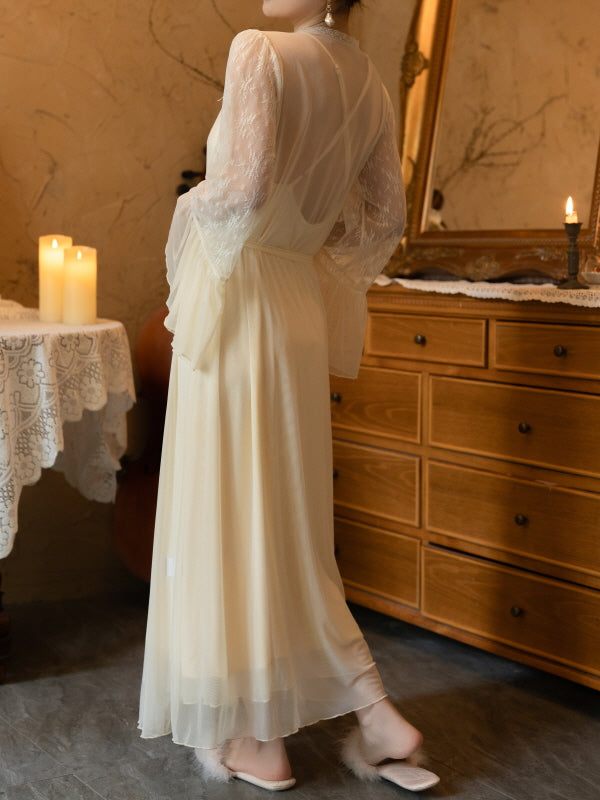 Moonlight Elegance Sheer Lounge Set