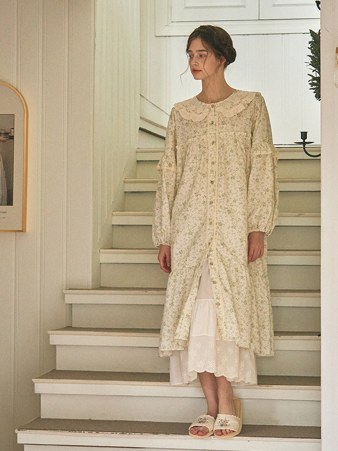 Green Garden Morning Gown