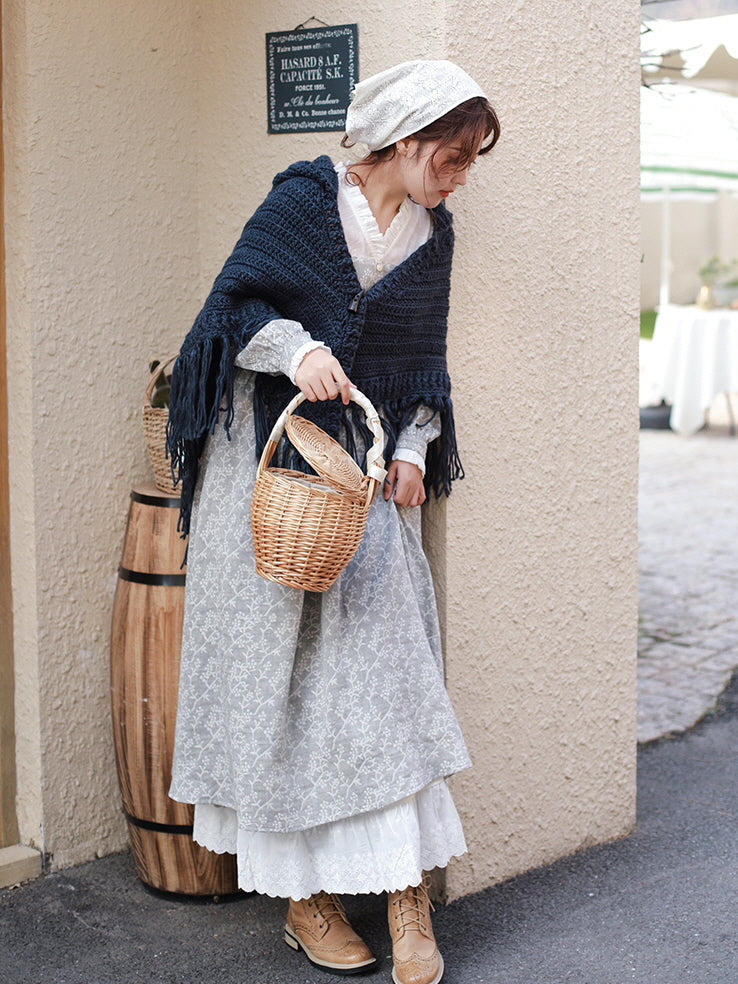 Retro Charm Cotton Lace Dress