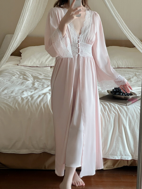 Blush Petal Veil Nightgown Set