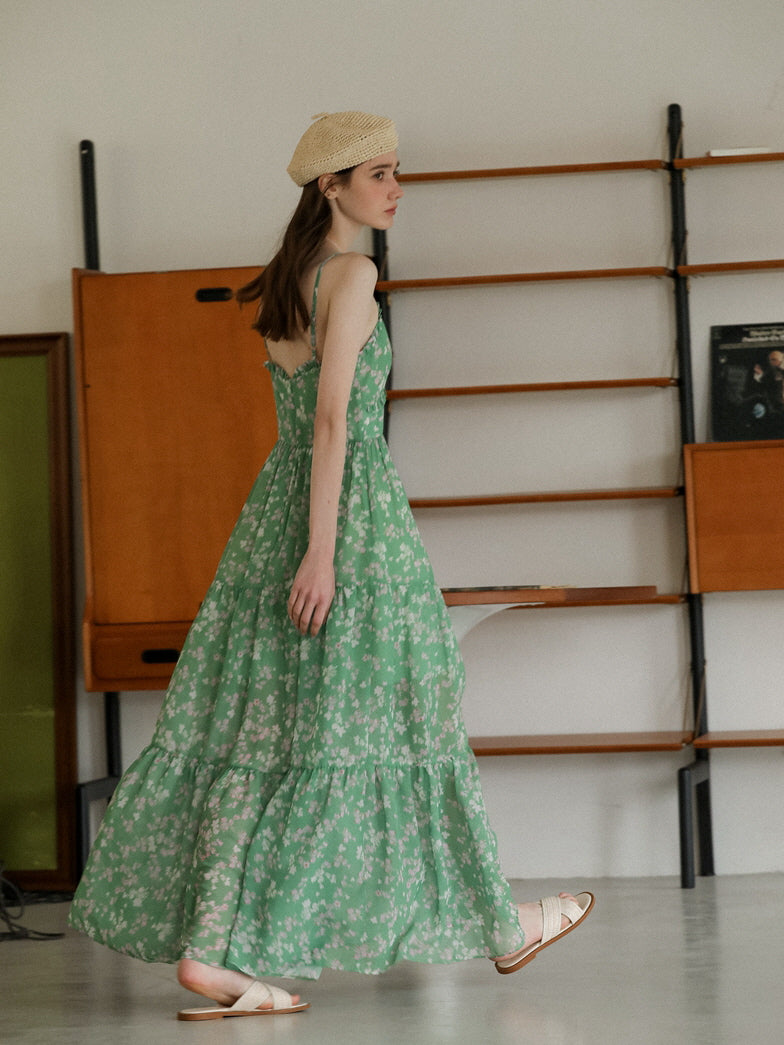 Emily's Verdant Blossom Dress