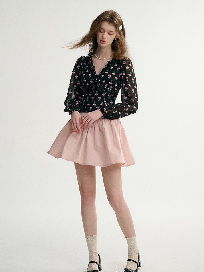 Midnight Rose Vintage Blouse