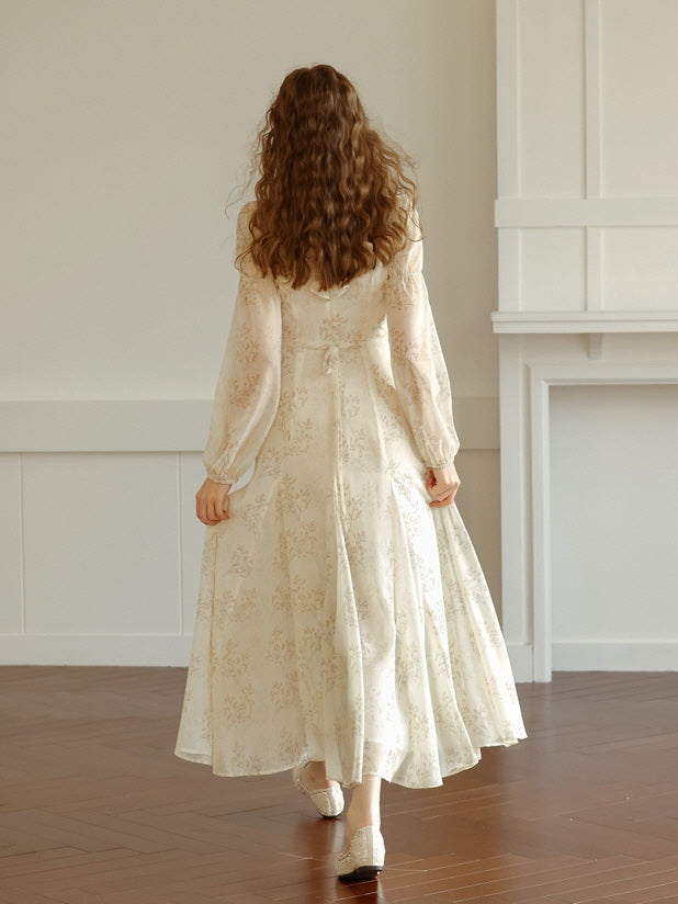 Vintage Floral Ruffled Fairycore Dress