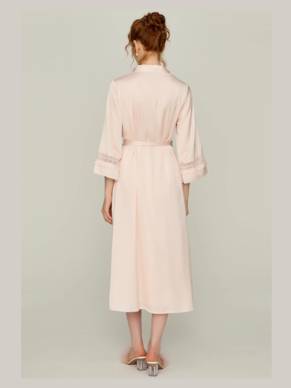 Rose Petal Bloom Lace Nightgown Set