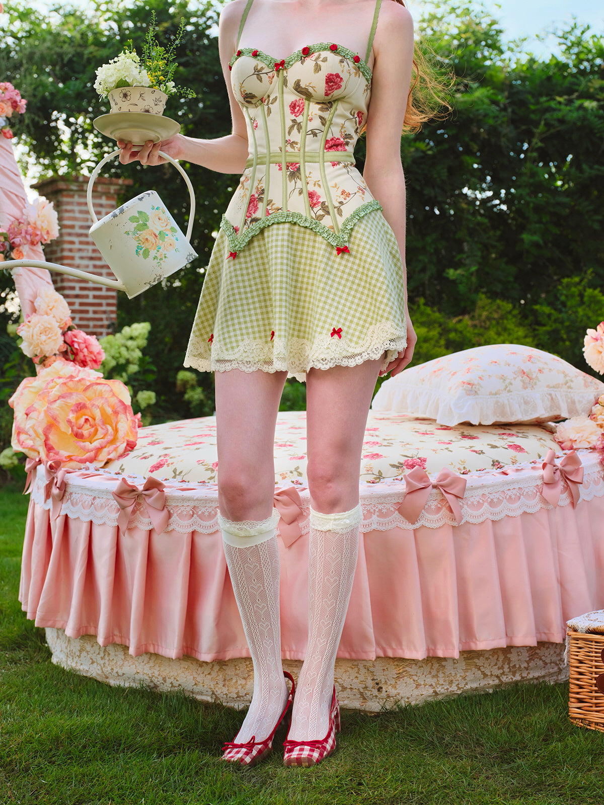 Cottage Bloom Floral Corset Top