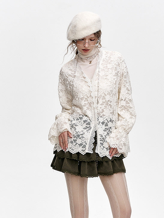 Ivory Lace Poise Blouse