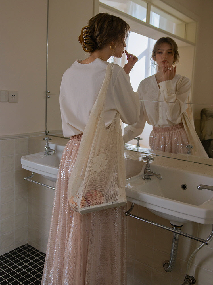 Moonlit Sparkle Sequin Tulle Skirt