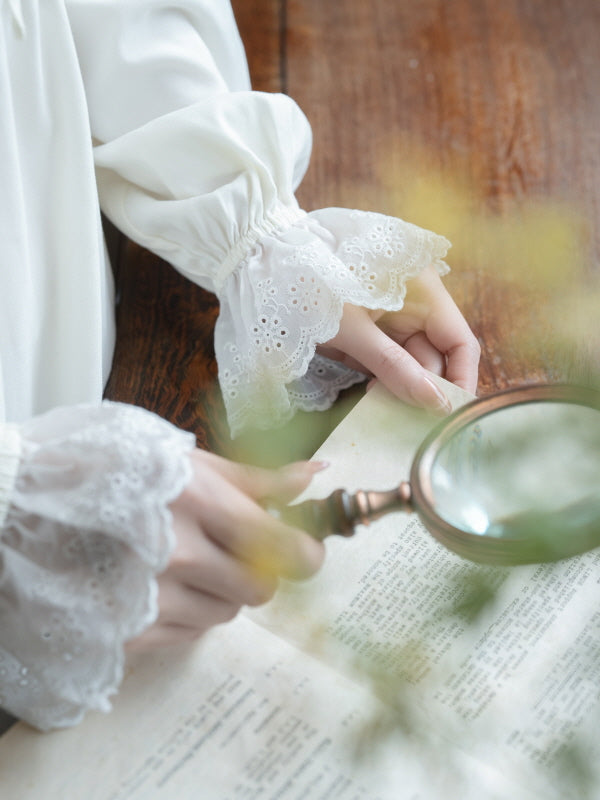 Lace Ruffle Morning Nightgown