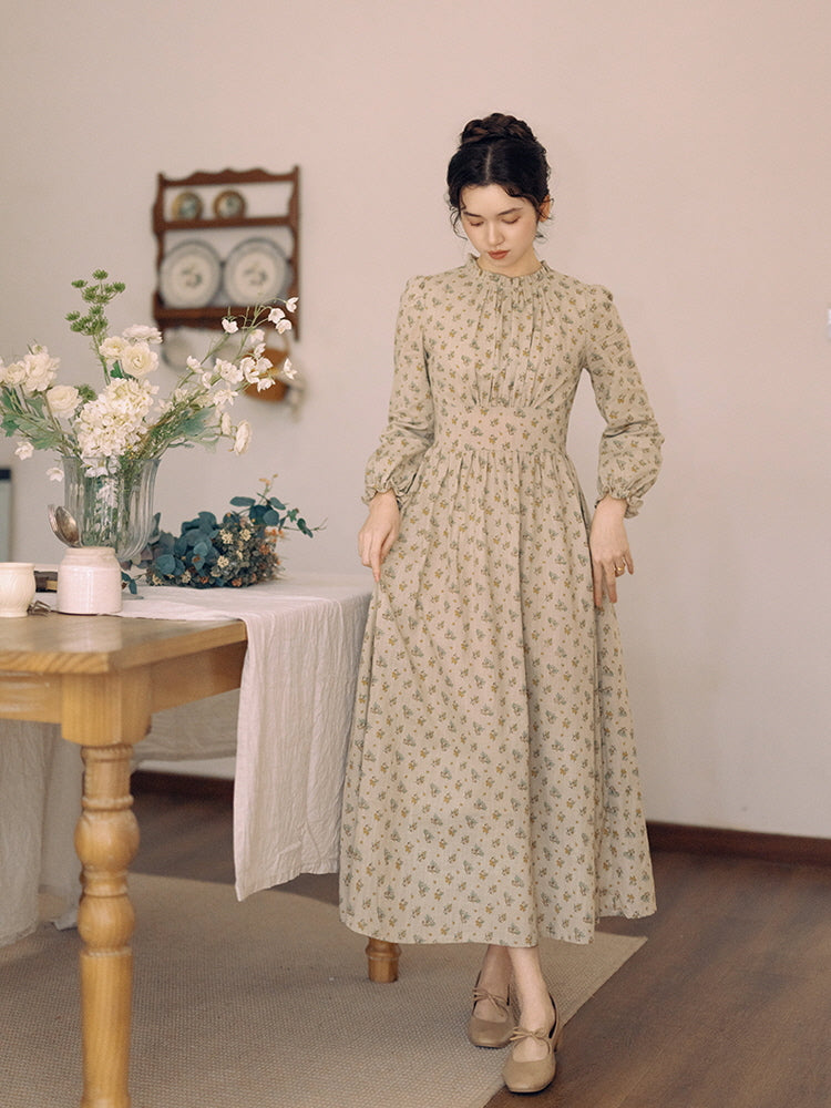 Vintage Floral Cottagecore Dress & Vest