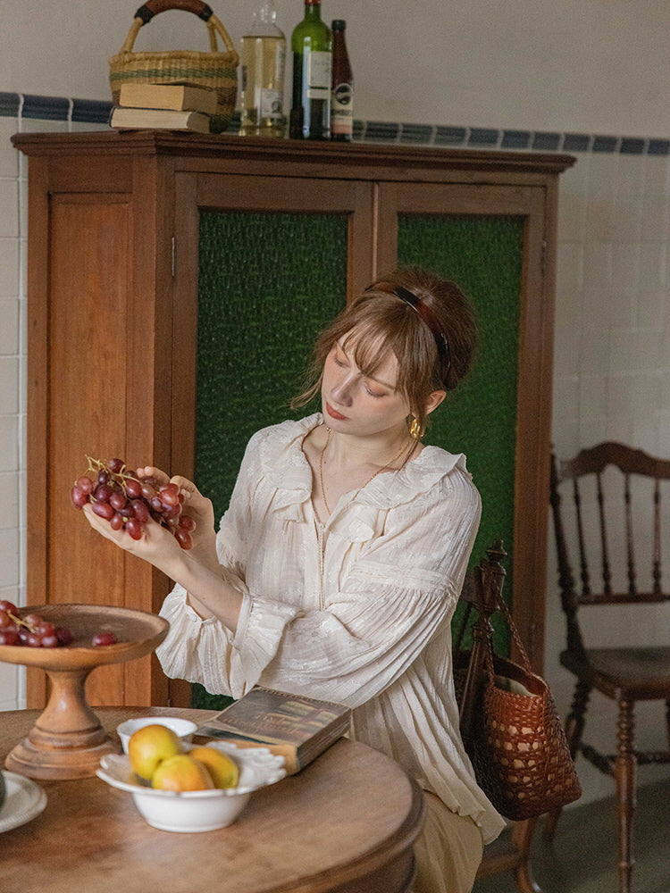 Lily's Cottage Charm Ivory Blouse