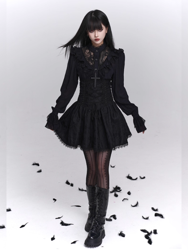 Midnight Lace Gothic Dress