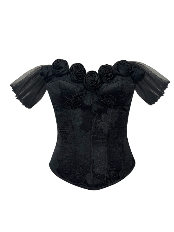 Vintage Rose Elegant Corset Top
