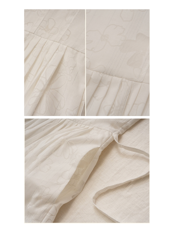 Whispering Blossom Cotton White Dress