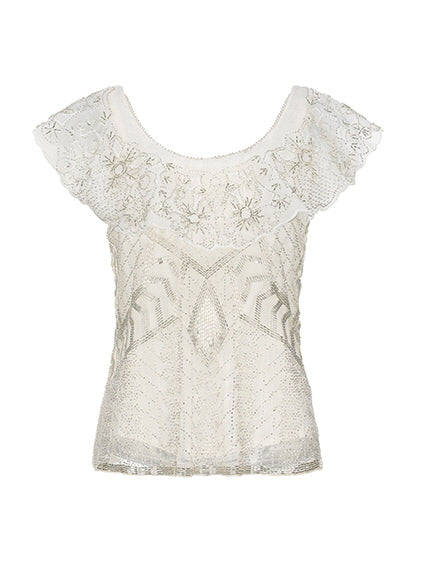 Emily's Vintage Beaded Elegance Top