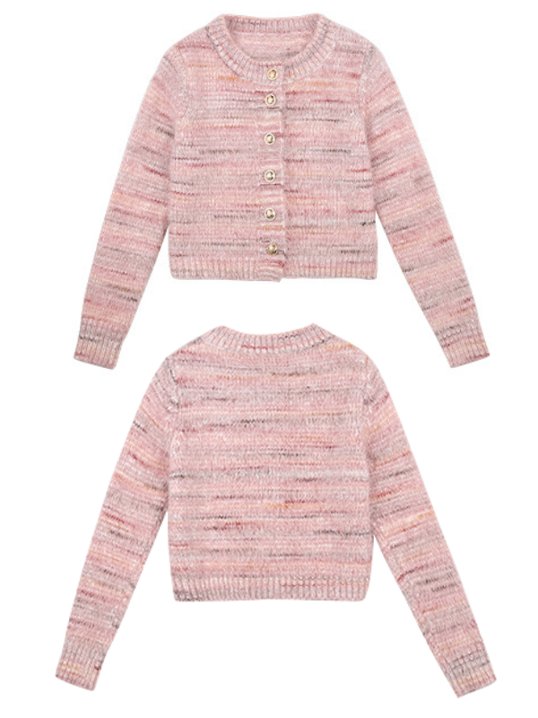 Cozy Dreamy Pink Knit Cardigan