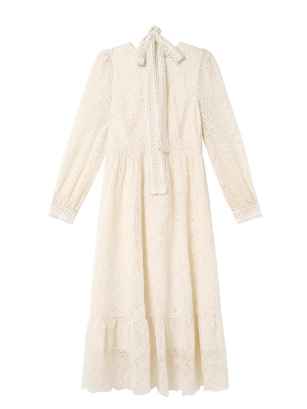 Ivory Vintage Lace Dress