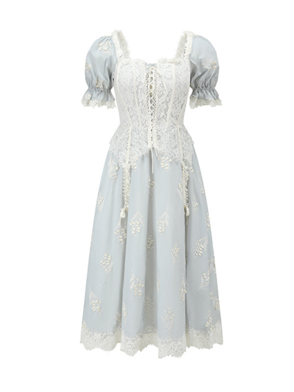 Regency Garden Lace Corset Dress