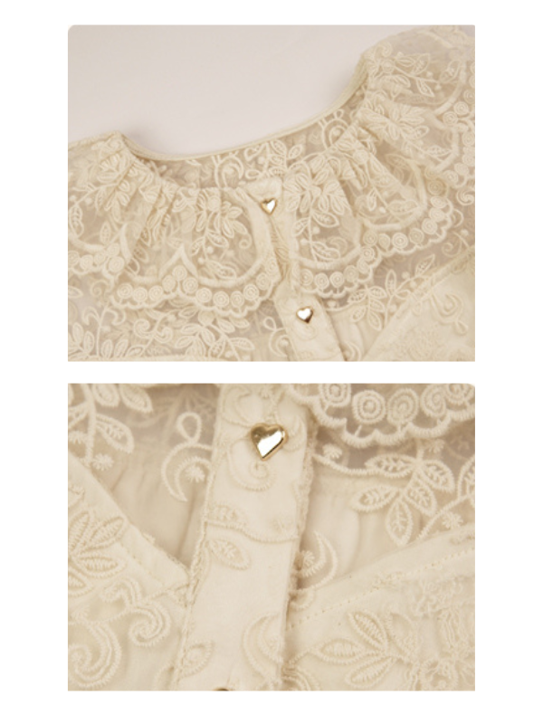 Vintage Lace Heart Blouse