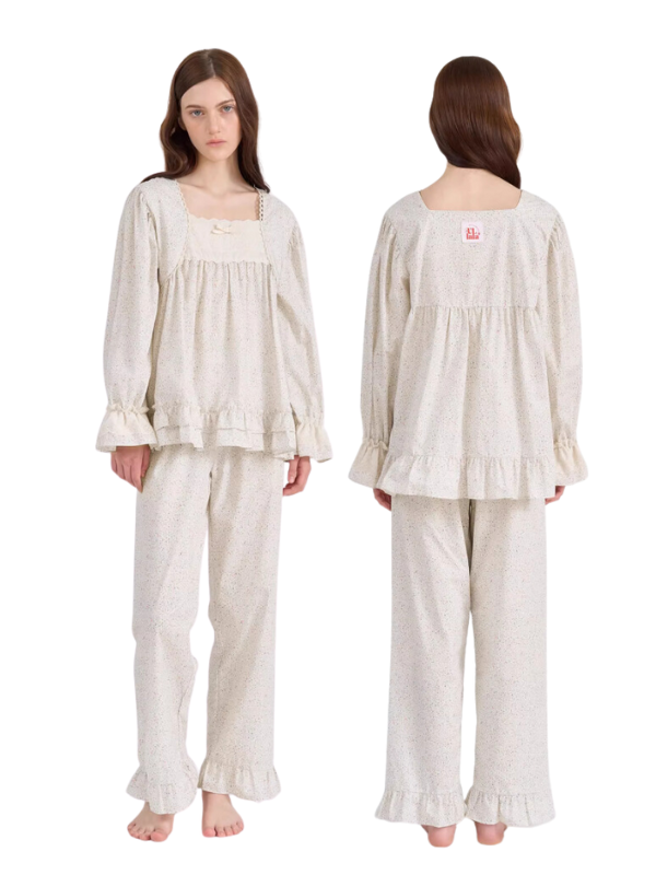 Vintage Floral Cotton Loungewear Set