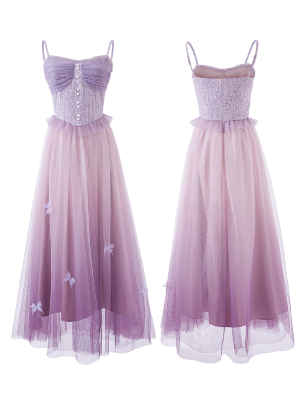 Ethereal Lavender Butterfly Dress