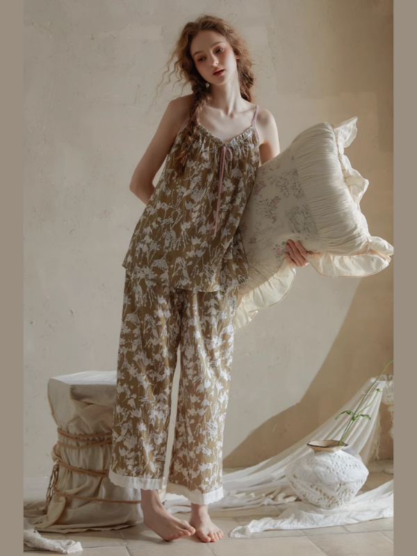 Vintage Floral Camisole Pajama Set