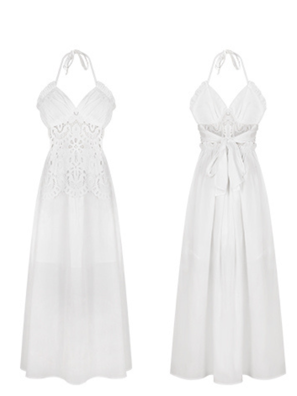 Sunlit Meadow Eyelet Lace Dress