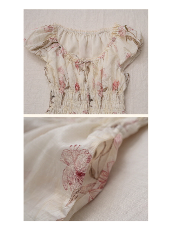 Enchanted Floral Garden Cottage Dress