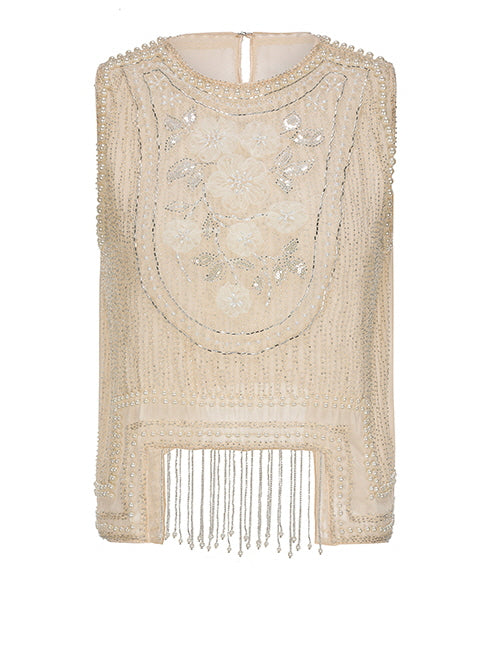 Olivia's Retro Flower Elegance Top