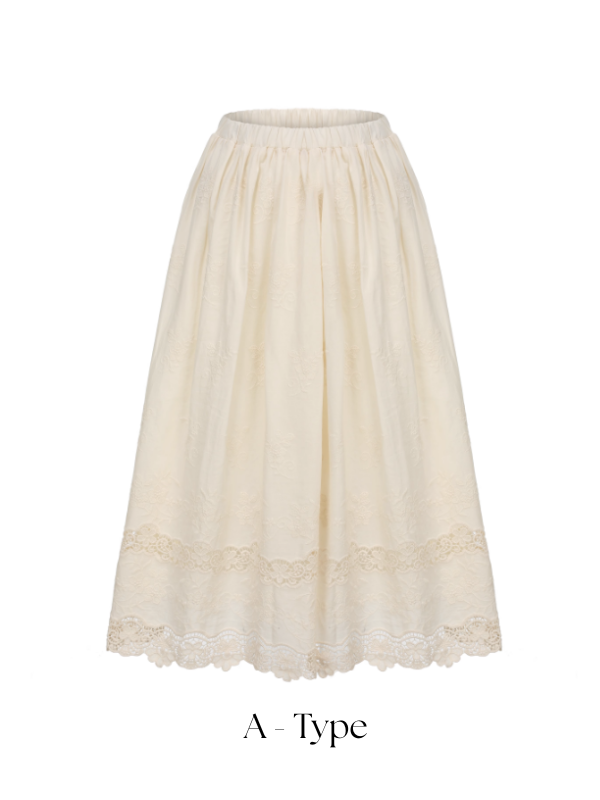 Lace Garden Cotton Petticoat Skirt