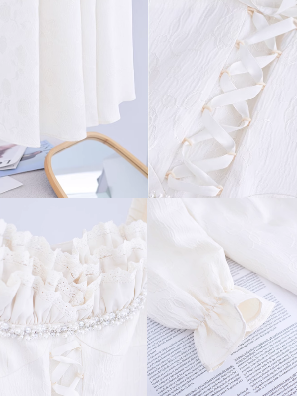 Elegant Lace Princess Ivory Dress