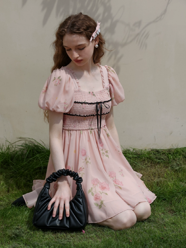 Rose Princess Chiffon Dress