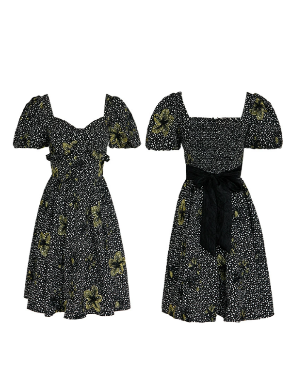 Golden Twilight Symphony Dress