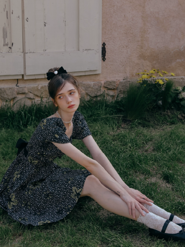 Golden Twilight Symphony Dress