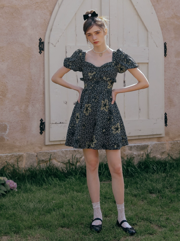 Golden Twilight Symphony Dress