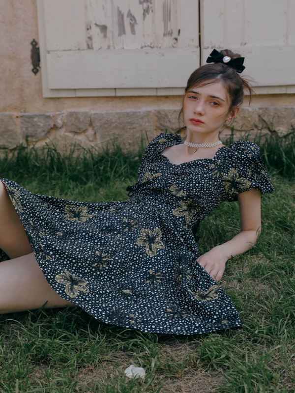 Golden Twilight Symphony Dress