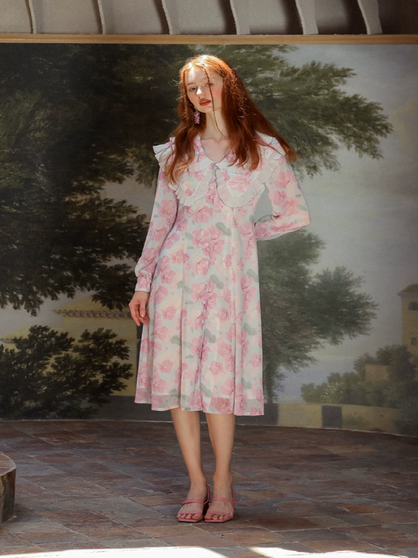 Whispering Petals of the Elegant Spring Dress
