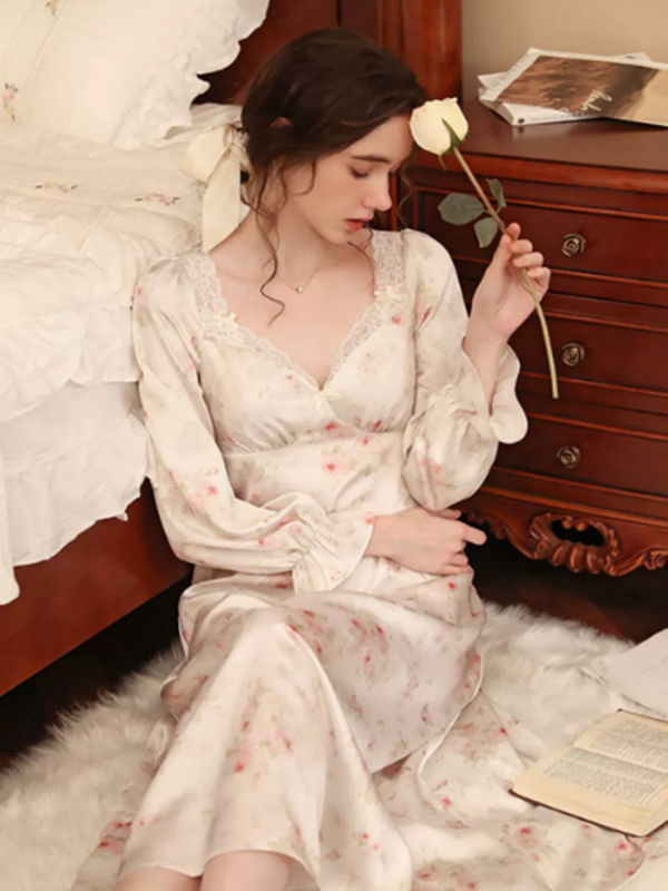 Elegant Rose Enchantment Nightgown
