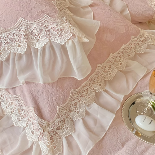 Pink Velvet Princess Douvet Cover Set