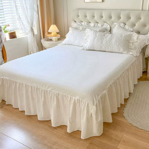 White Cozy Quilting Duvet Cover Set