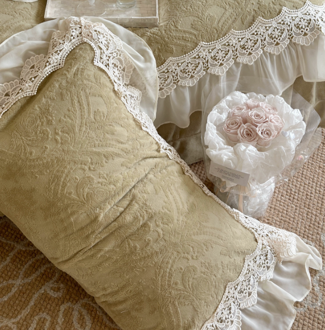 Green Velvet Princess Douvet Cover Set