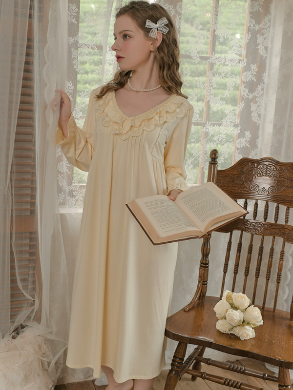 Enchanted Lace Lemon Nightgown