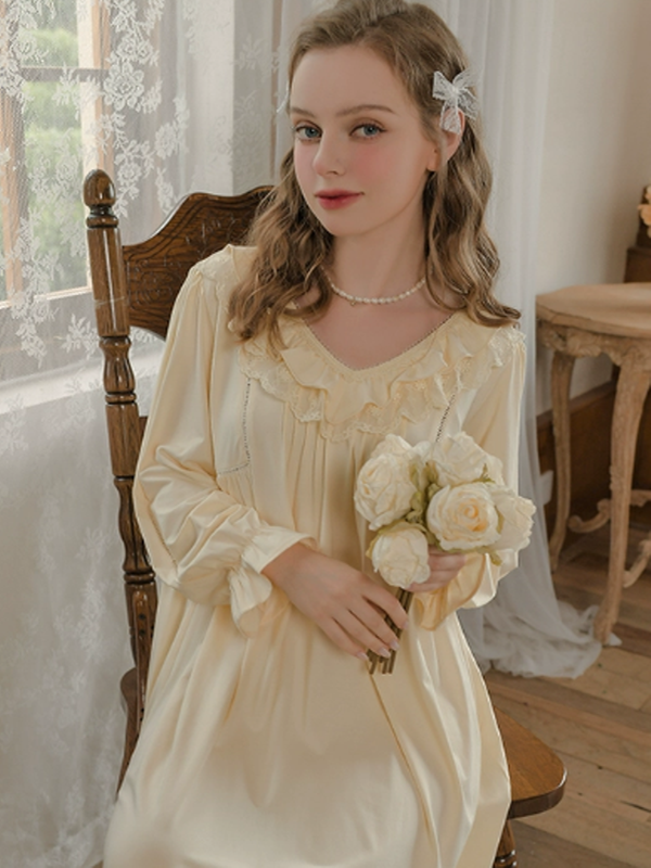 Enchanted Lace Lemon Nightgown