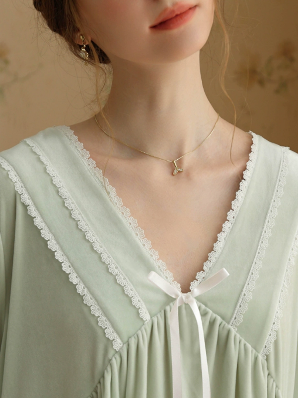 Velvet Moonlight Palace Mint Nightgown