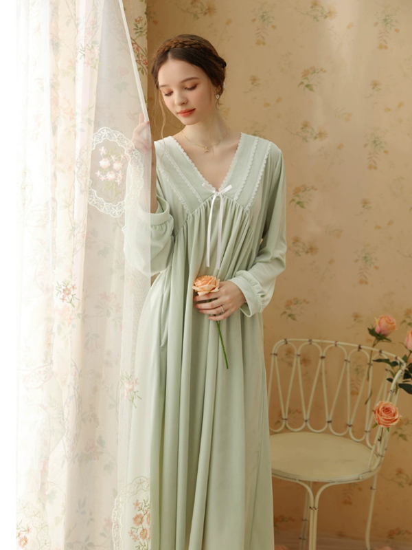 Velvet Moonlight Palace Mint Nightgown