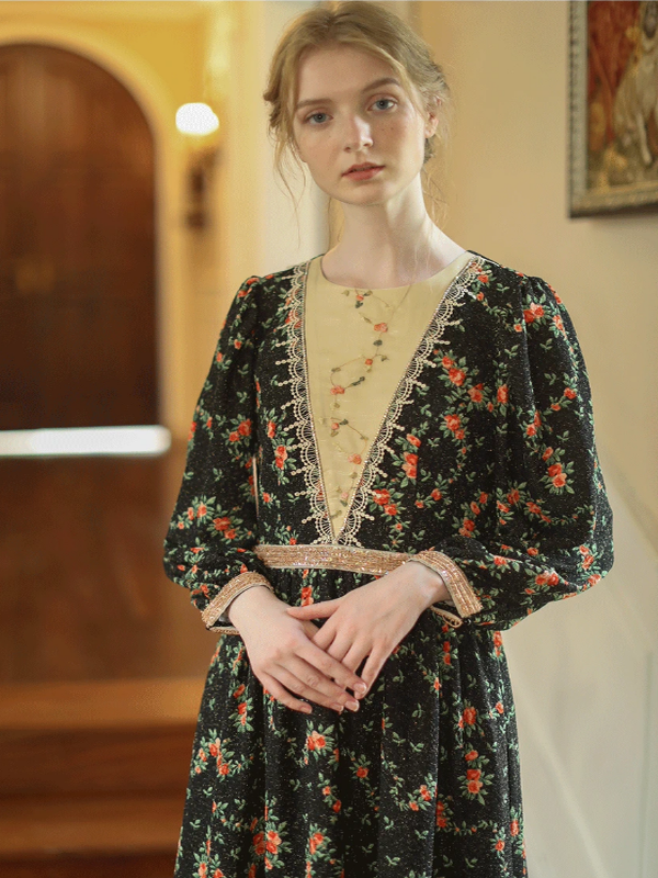 Retro Elegance Sparkle Dress