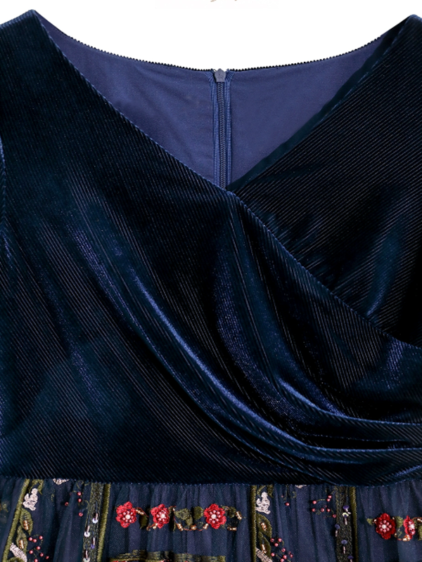Velvety Symphony of Elegance Dress