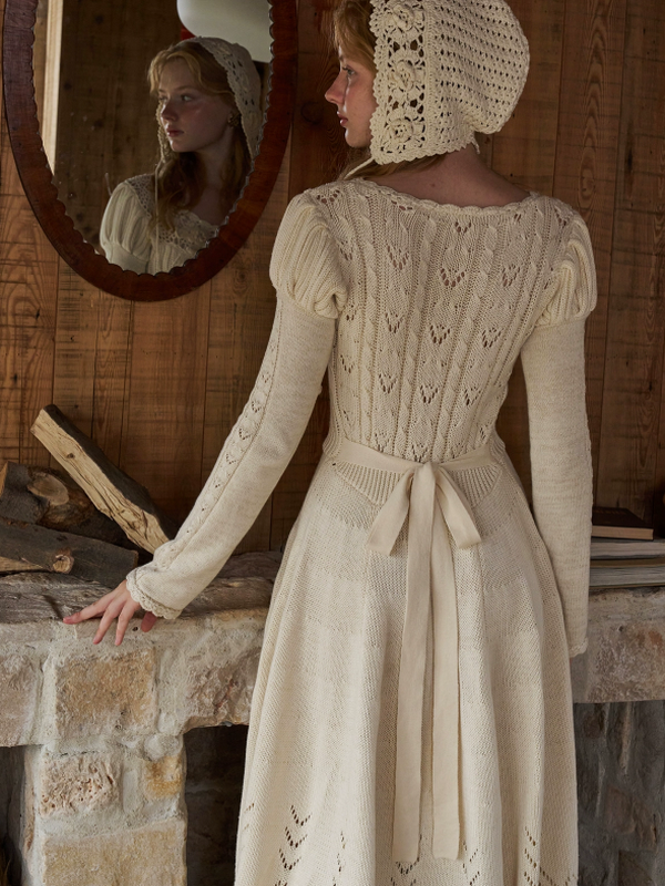 Enchanted Rose Vintage Knit Dress